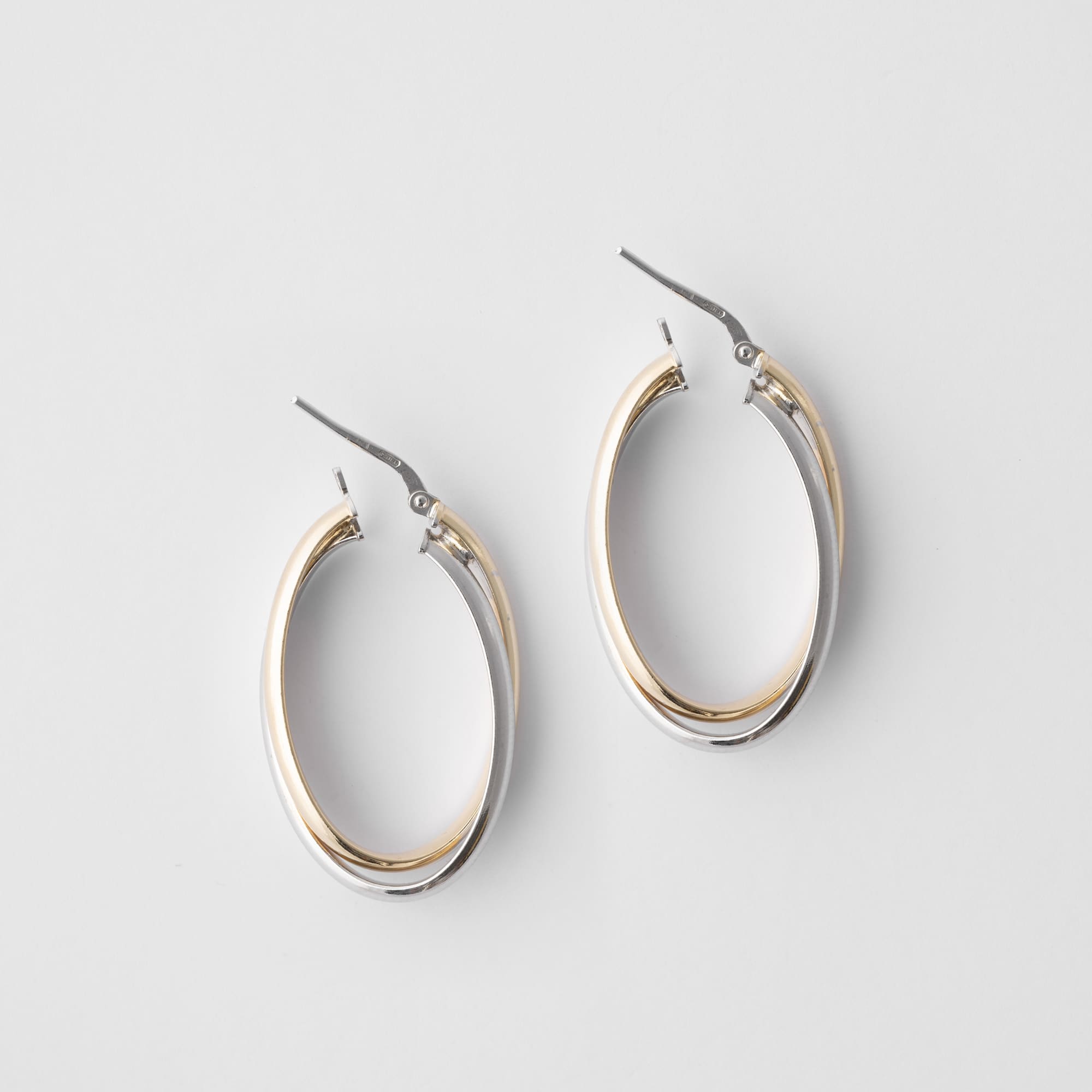 OVAL Two-Tone Oval Earrings