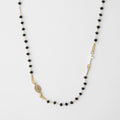 ROSARY necklace with black diamond cut's beads