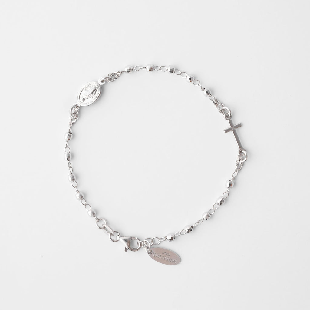 ROSARY bracelet with diamond cut beads