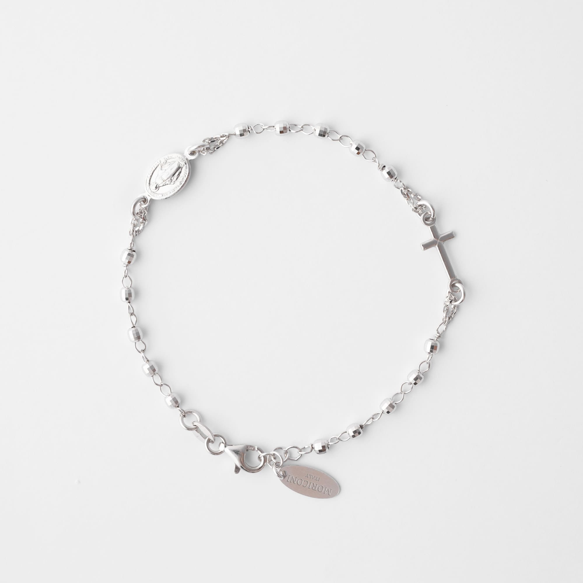 ROSARY bracelet with diamond cut beads