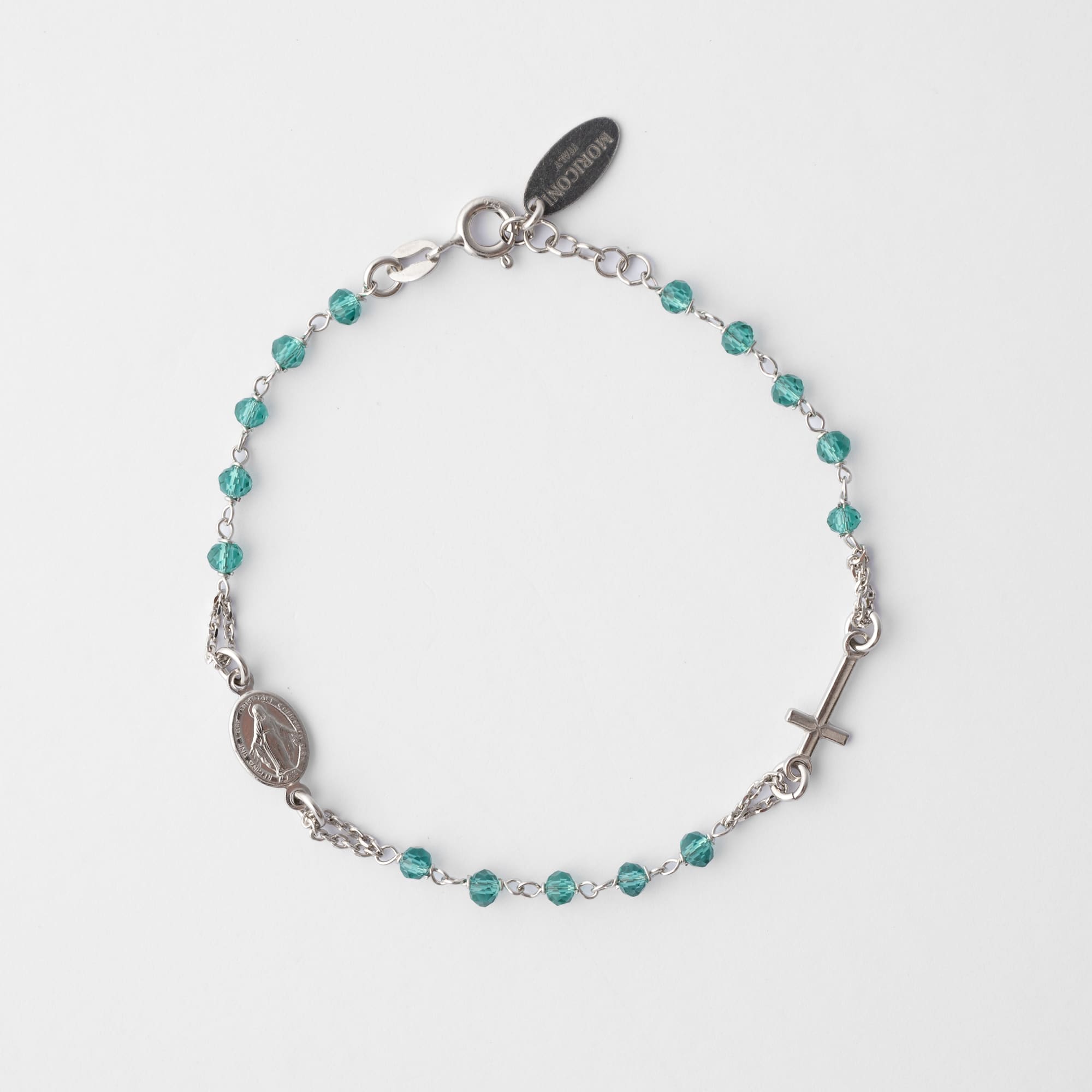 ROSARY Bracelet with Green Crystals