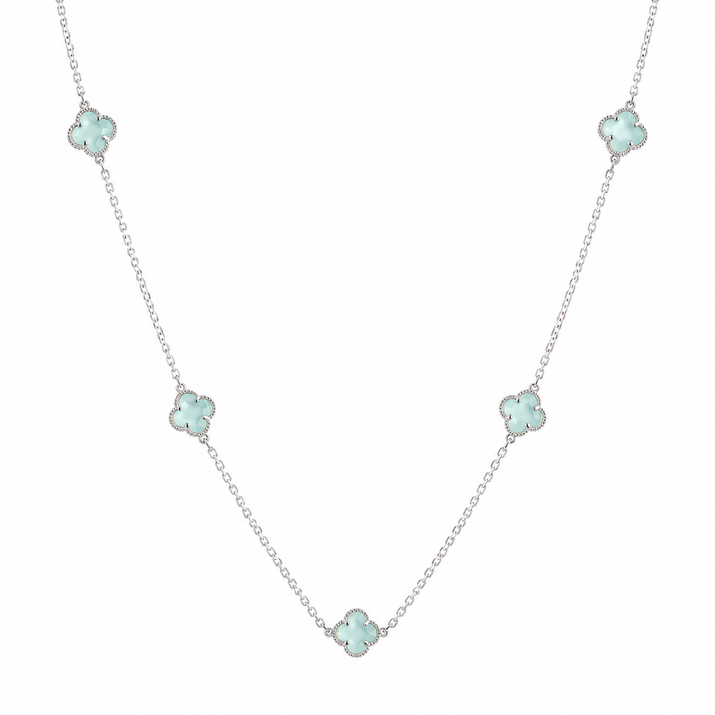 Moriconi Clover | Necklace with Green Quartz - Necklaces in Kuwait | CLOVER | قلادة بالكوارتز الأخضر - Saya