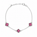 Moriconi Clover | Bracelet with Red Quartz - Bracelets in Kuwait | كلوفر | سوار مع كوارتز أحمر - Saya