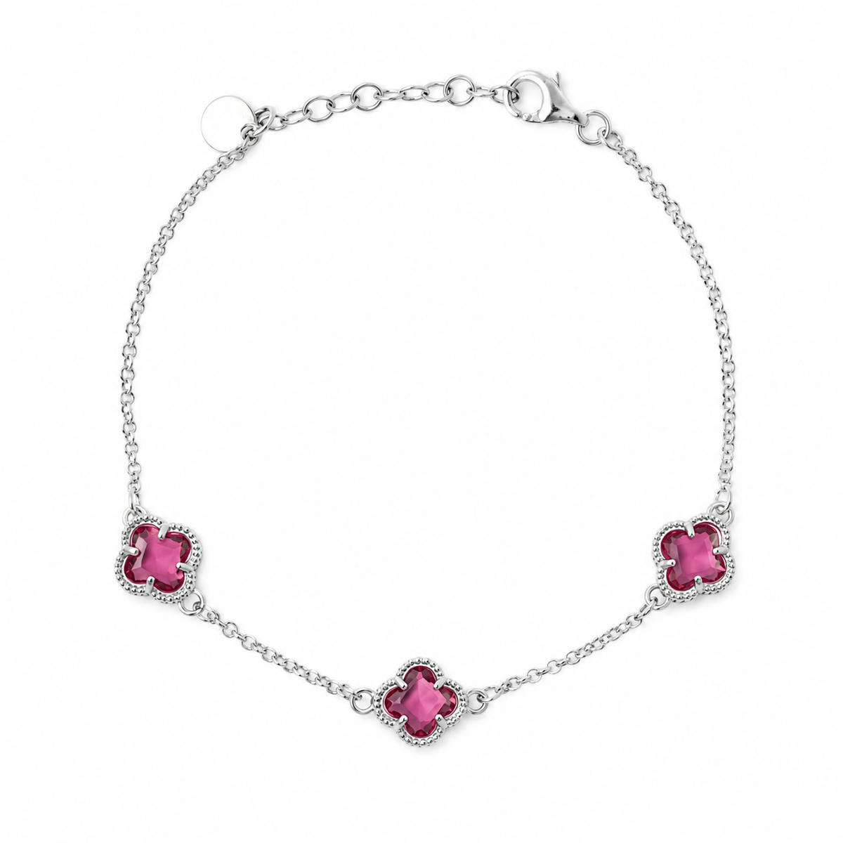 Moriconi Clover | Bracelet with Red Quartz - Bracelets in Kuwait | كلوفر | سوار مع كوارتز أحمر - Saya