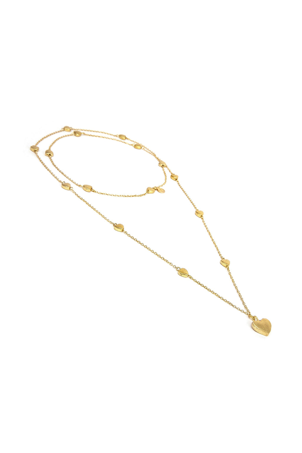 LONG CHAIN NECKLACE WITH HEARTS
