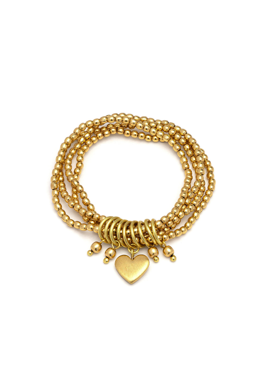 MULTI WIRE HEART ELASTIC BRACELET