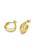 SEMICIRCLE EARRINGS INTERTWINED LINES