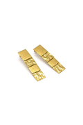 RECTANGLE TEXTURE MIX EARRINGS