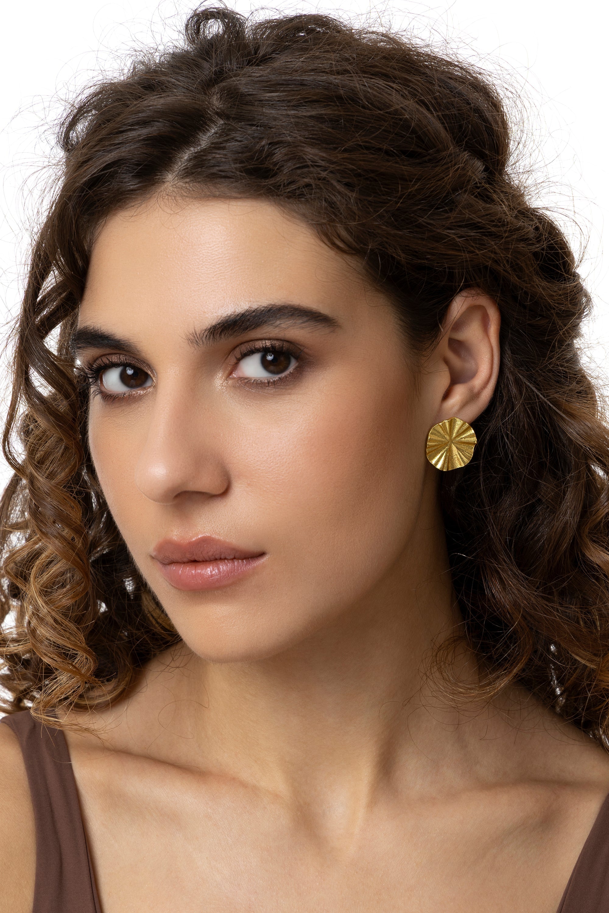 ROUND FAN EARRINGS