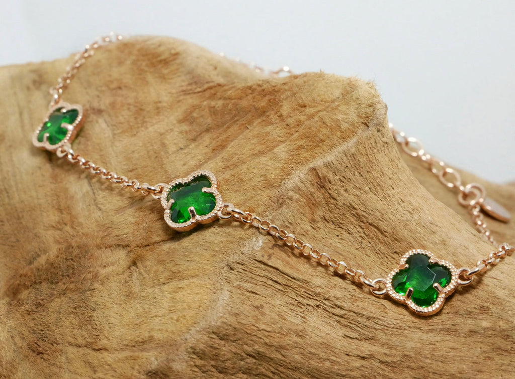 Clover | Bracelet with Emerald Quartz