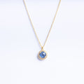 Necklace with Sapphire-Blue Quartz and Zircon Hal