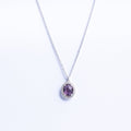 Necklace with Amethyst-Coloured Quartz and Zircon