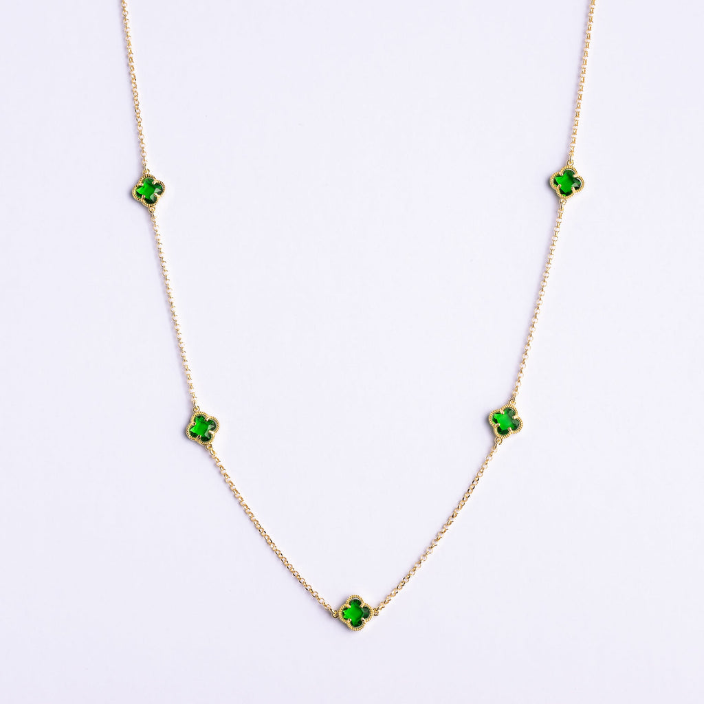Clover | Necklace with Emerald Quartz