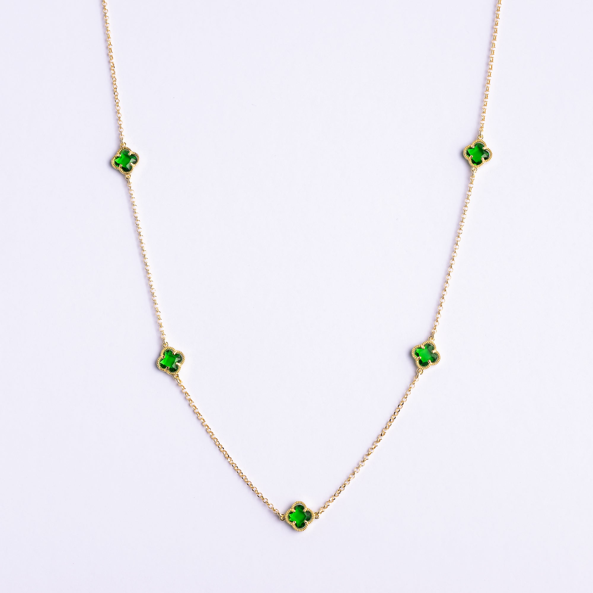 Clover | Necklace with Emerald Quartz