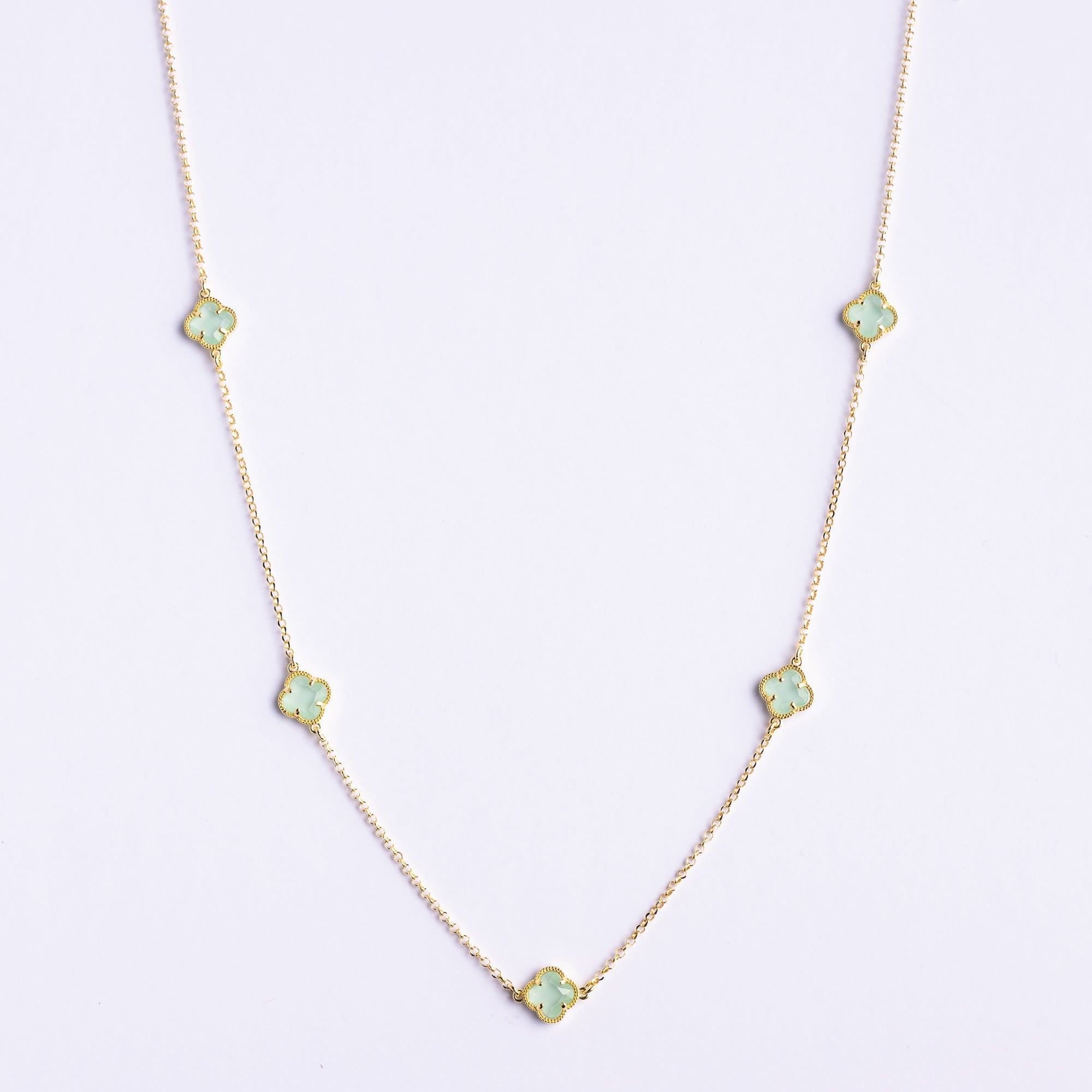 Clover | Necklace with Green Quartz