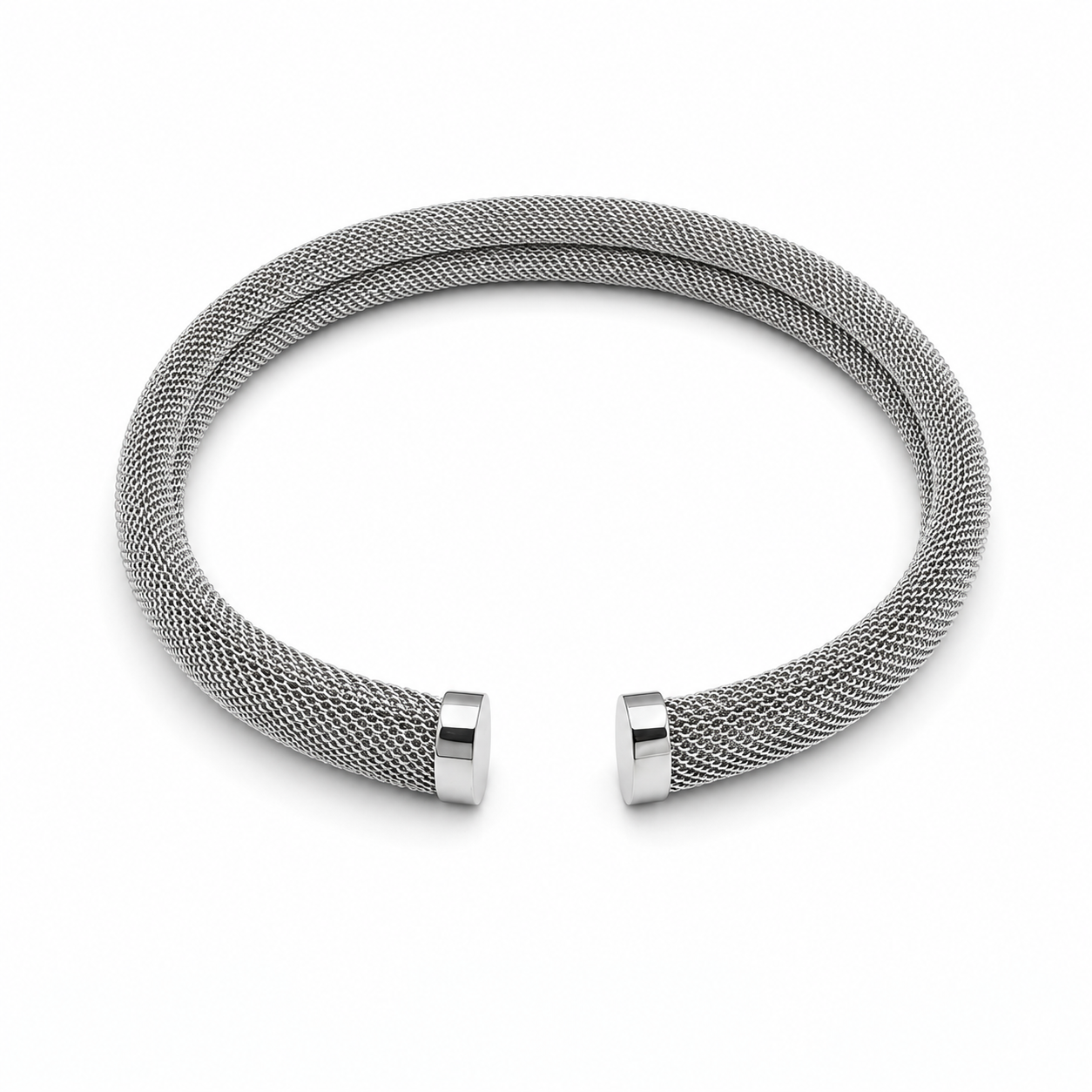 WOVEN MESH STATEMENT COLLAR CHOKER NECKLACE