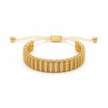 VERTICAL FLUTED CRYSTAL CORD BRACELET