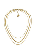 Vestopazzo Set Of 3 Snake Necklaces - Necklaces in Kuwait | طقم 3 عقود سلاسل سنيك بطبقات متعددة مطلية بالذهب - Saya