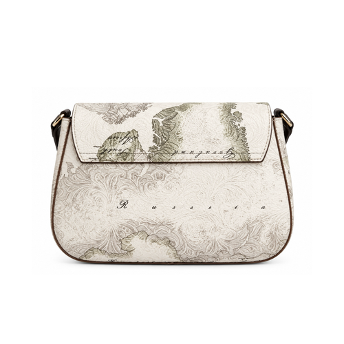 ALVIERO MARTINI - Shoulder Bag with Flap Dove Grey