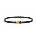 PINKO Saddle Belt H1,2 Women Black M - Belts in Kuwait | حزام جلد طبيعي رفيع سادل بشعار طيور الحب أسود - مقاس M - Saya