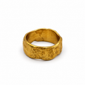 Vestopazzo Irregular Band Ring - Rings in Kuwait | خاتم بتصميم عضوي غير منتظم مطلي بالذهب وقابل للتعديل - Saya