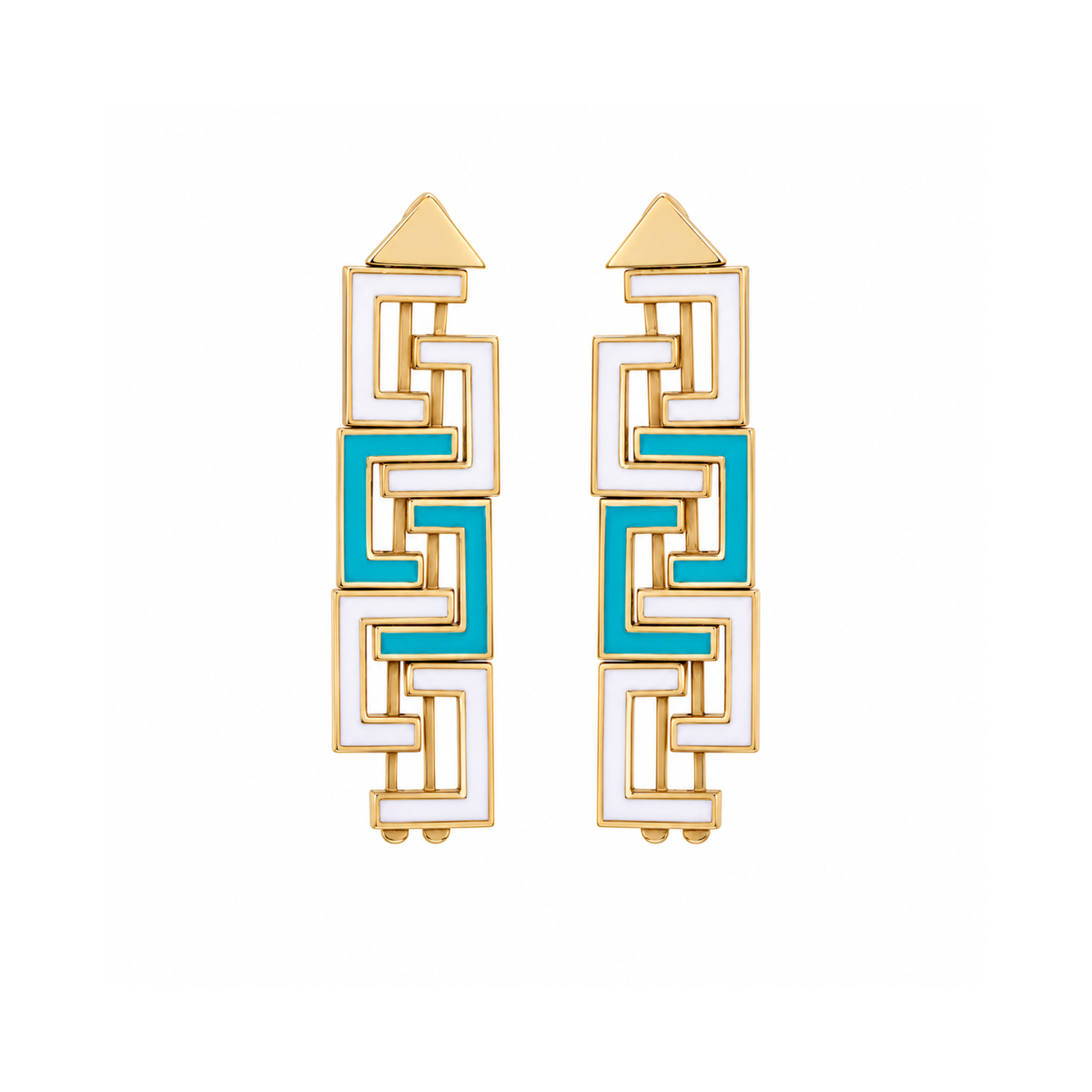 JUJU Mood Ease Earring - Earrings in Kuwait | أقراط إيز (Ease) العصرية مصنوعة يدوياً من البرونز - Saya