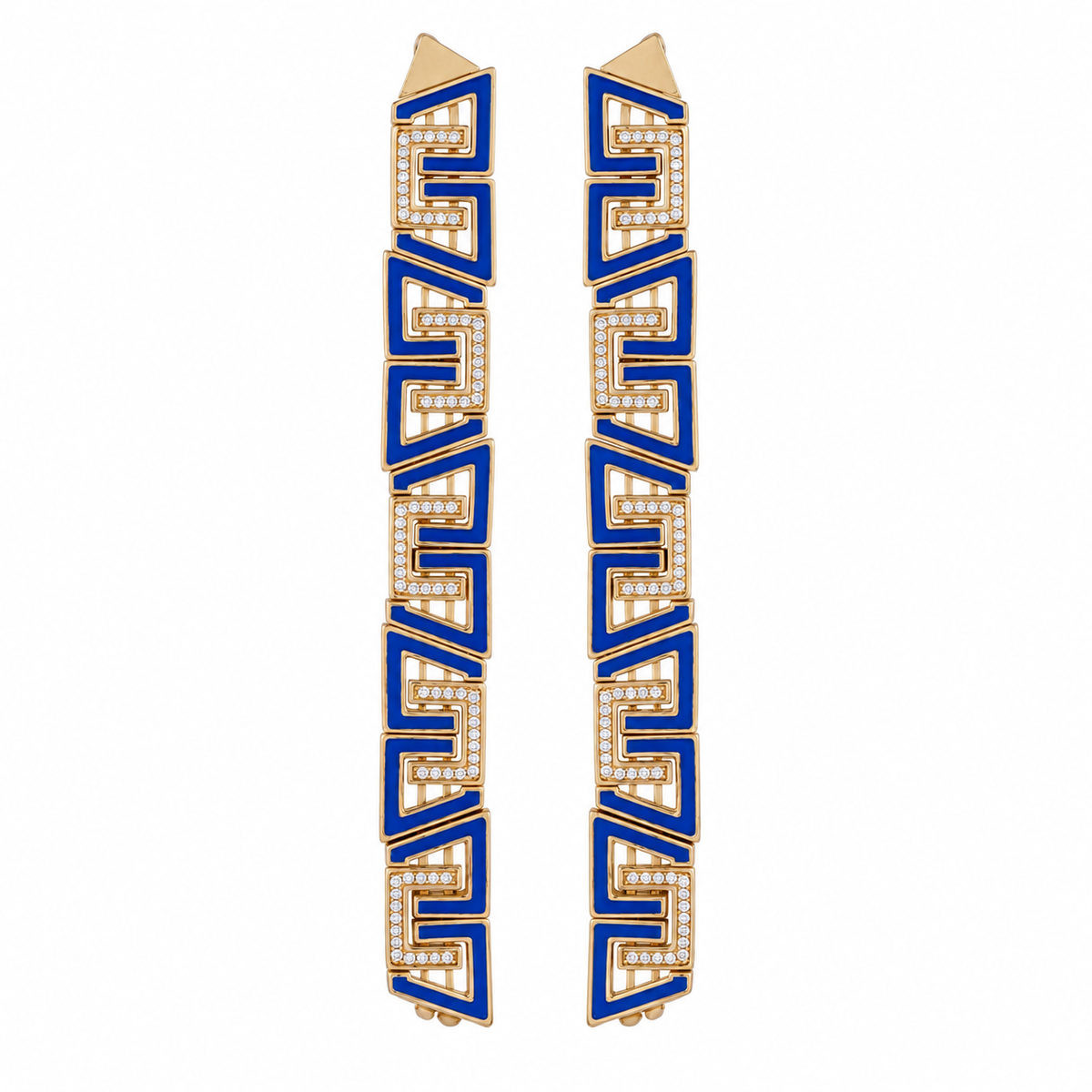JUJU Mood Level Earring - Earrings in Kuwait | أقراط ليفل (Level) الهندسية مصنوعة يدوياً من البرونز - Saya