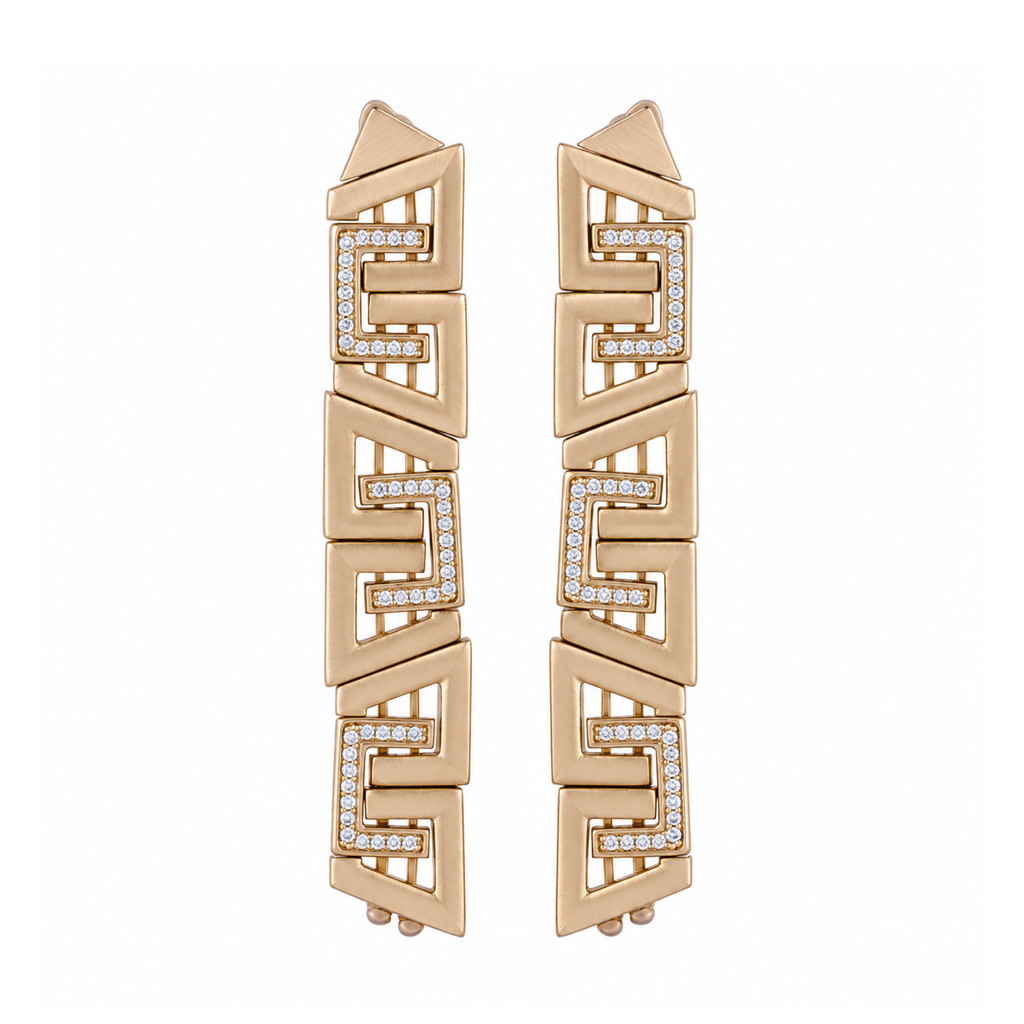 JUJU Mood Swell Earring - Earrings in Kuwait | أقراط سويل (Swell) المموجة مصنوعة يدوياً من البرونز - Saya