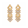 JUJU Mood Linear Earring - Earrings in Kuwait | أقراط لينير (Linear) الطولية مصنوعة يدوياً من البرونز - Saya