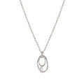 MY REBEL ART NECKLACE IN STERLING SILVER 925 STERLING SILVER AND CUBIC ZIRCONIA OVAL
