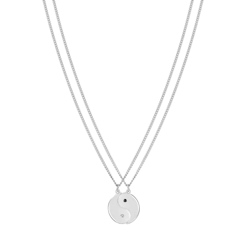 SEMPRE CON ME NECKLACE IN STEEL E CZ YIN YANG