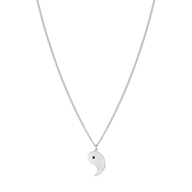 SEMPRE CON ME NECKLACE IN STEEL E CZ YIN YANG