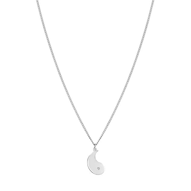 SEMPRE CON ME NECKLACE IN STEEL E CZ YIN YANG