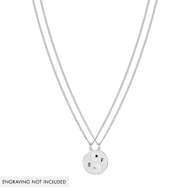 SEMPRE CON ME NECKLACE IN STEEL E CZ YIN YANG