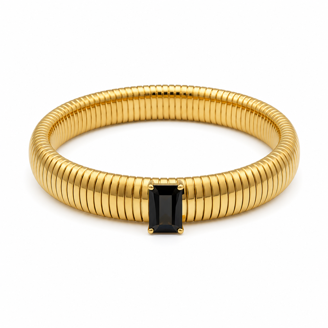 BLACK STONE TUBOGAS STRETCH BANGLE BRACELET