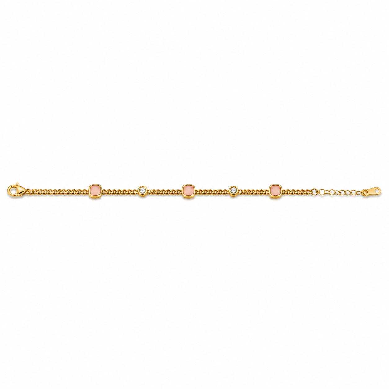 OPALINE STONE CURB LINK BRACELET