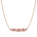 MOSAICA NECKLACE SILVER, WHITE & BLUE CZ CLUSTER