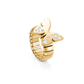 BUTTERFLY MEDIUM RING STAINLESS STEEL CUBIC ZIRCONIA