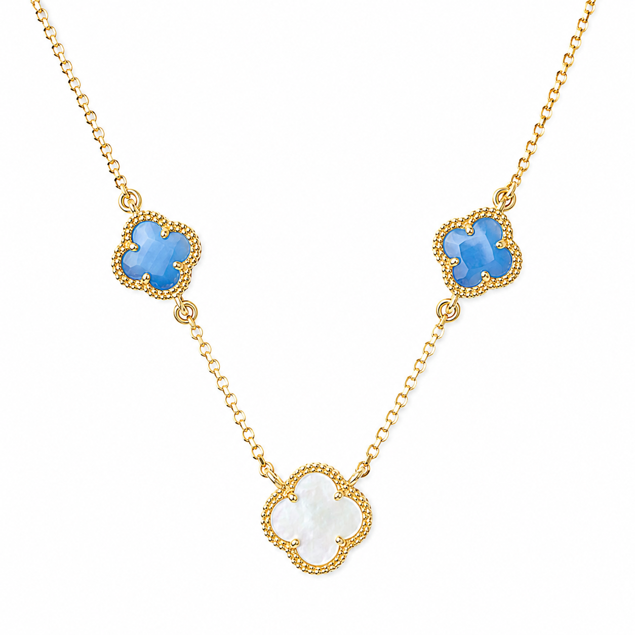 CLOVER | NECKLACE WITH BLUE QUARTZ