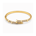 PAVÉ CRYSTAL SEGMENTED NAIL BYPASS BANGLE BRACELET