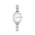 PARIS WATCH WITH STEEL STRAP AND RECTANGULAR CZ