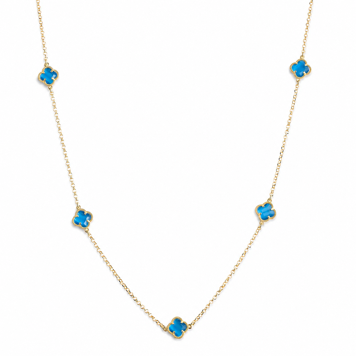 CLOVER | NECKLACE WITH BLUE QUARTZ