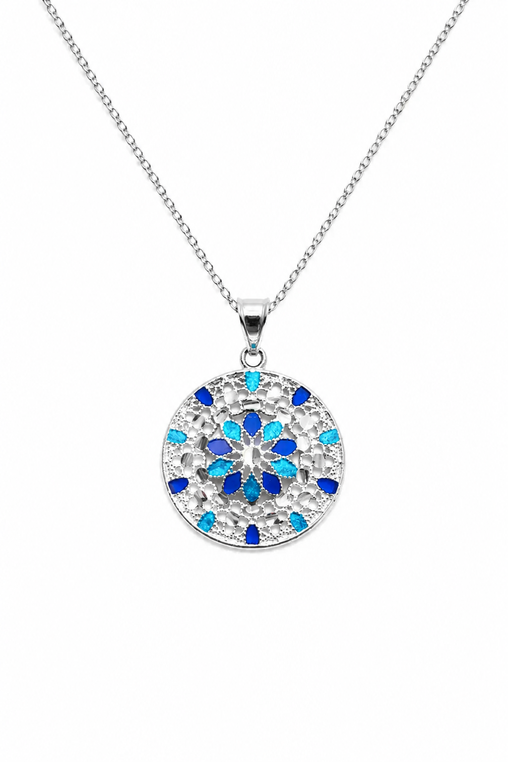 FILIGREE | ROUND BLUE NECKLACE
