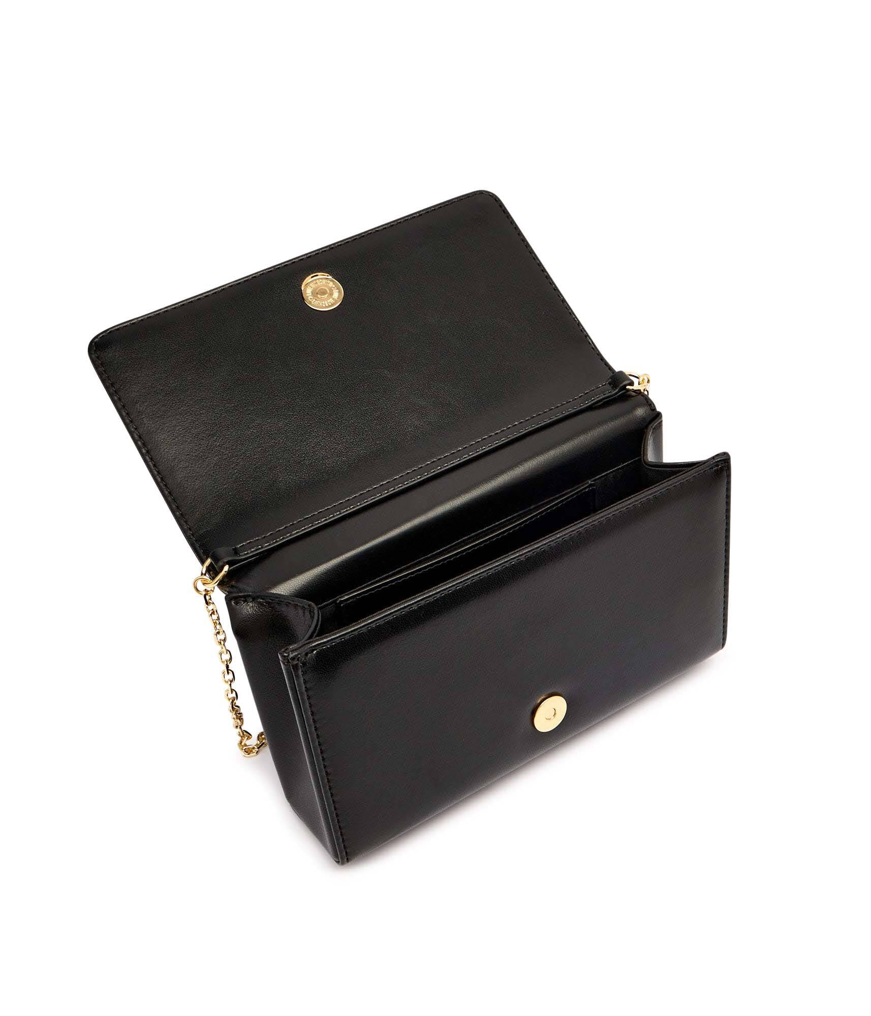 HEART-PLAQUE CLUTCH BAG