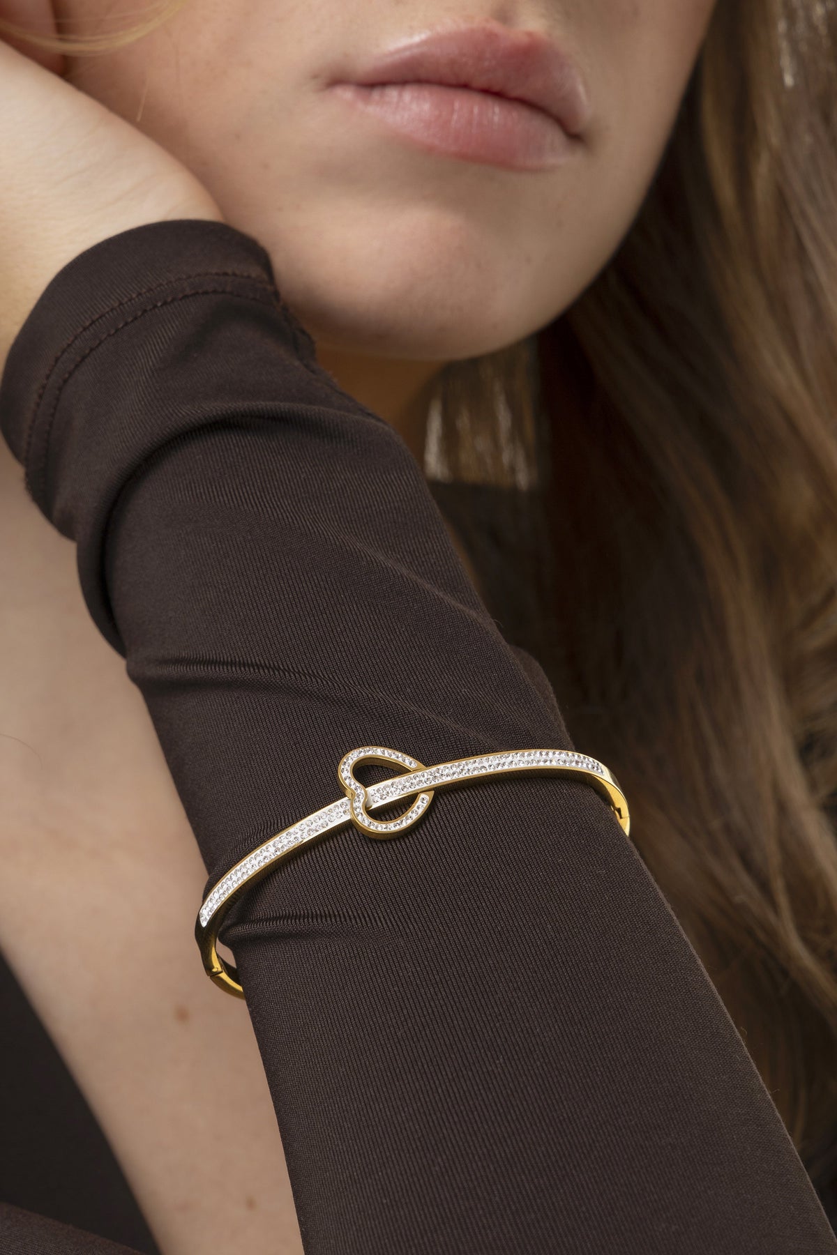 VESTOPAZZO - Pavé Heart Bangle