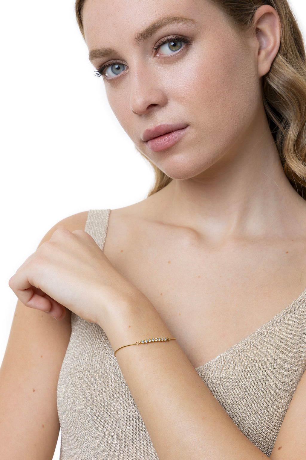 VESTOPAZZO - Adjustable Bracelet With Row Of Zircons