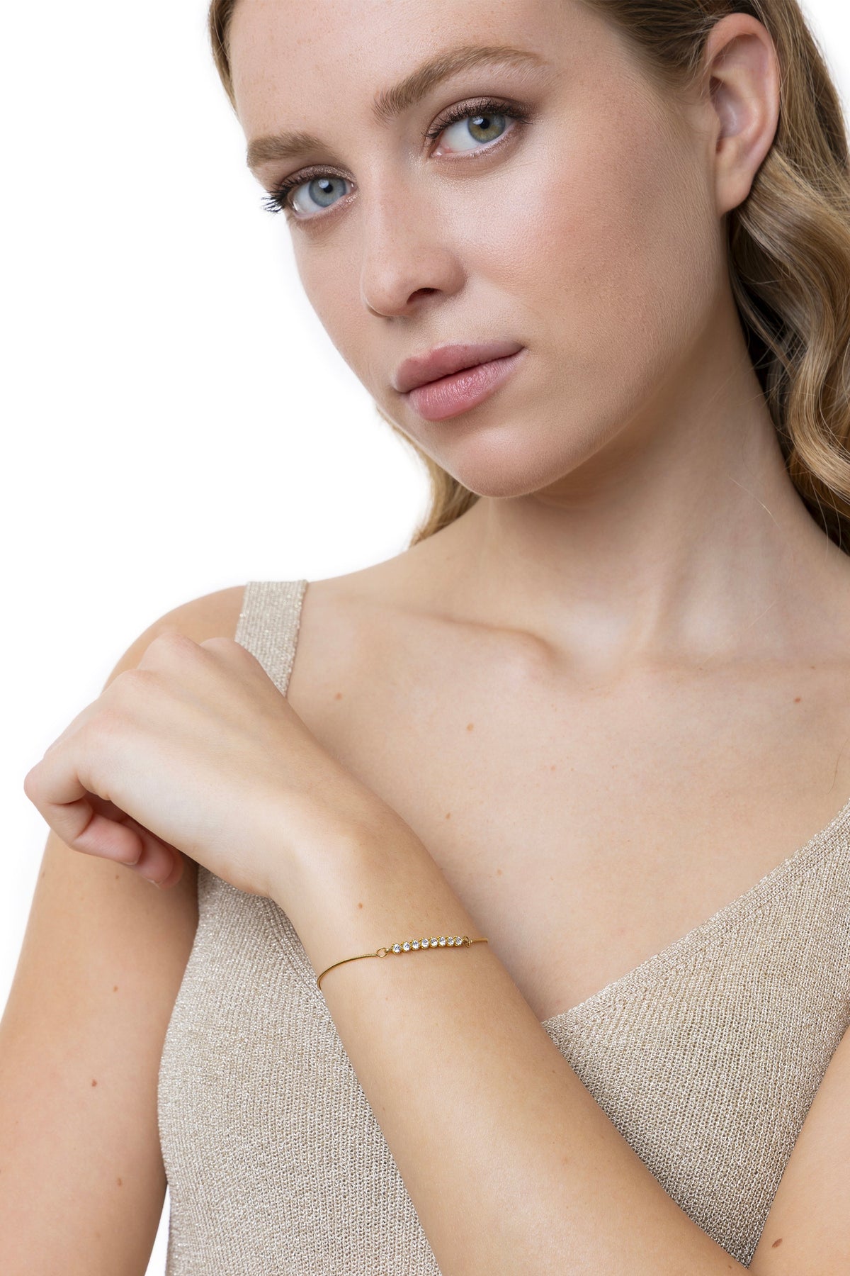 VESTOPAZZO - Adjustable Bracelet With Row Of Zircons