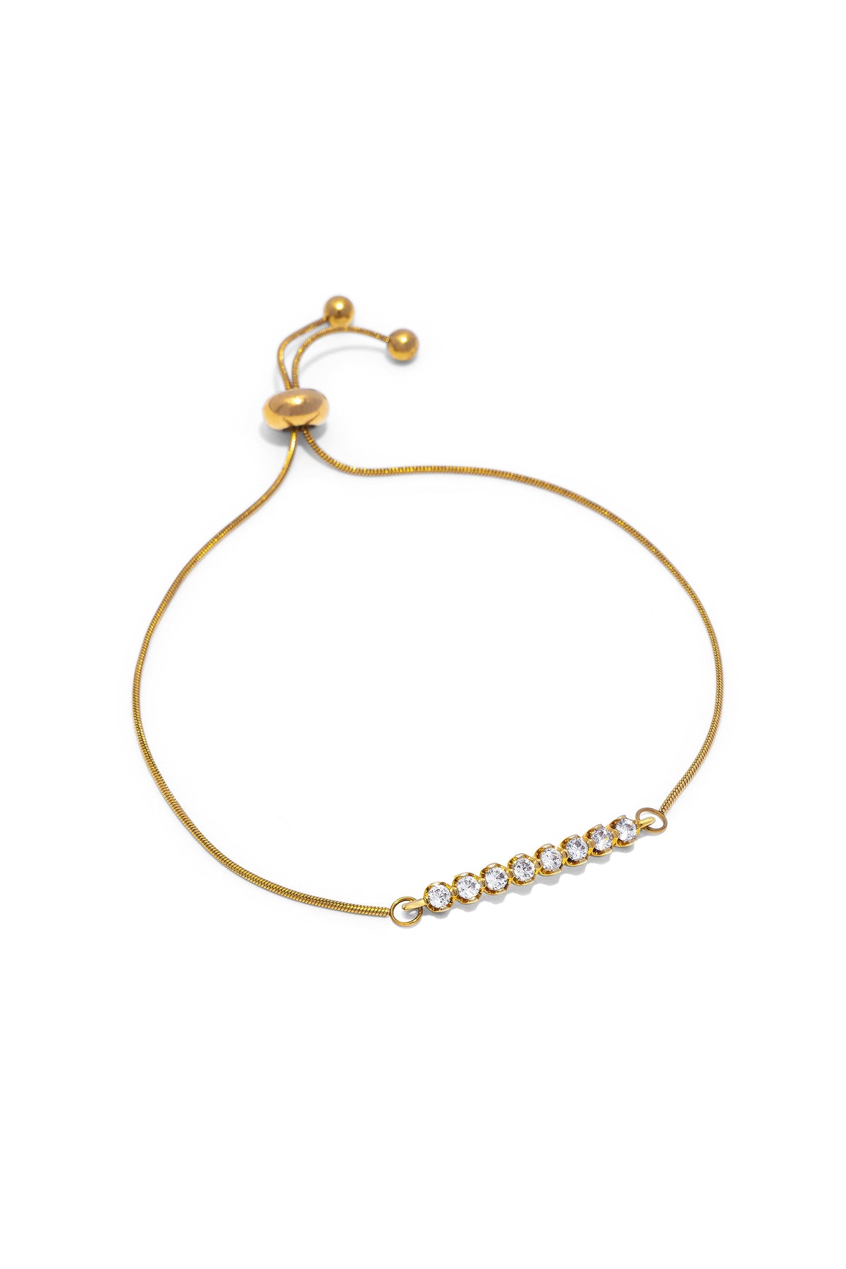 VESTOPAZZO - Adjustable Bracelet With Row Of Zircons