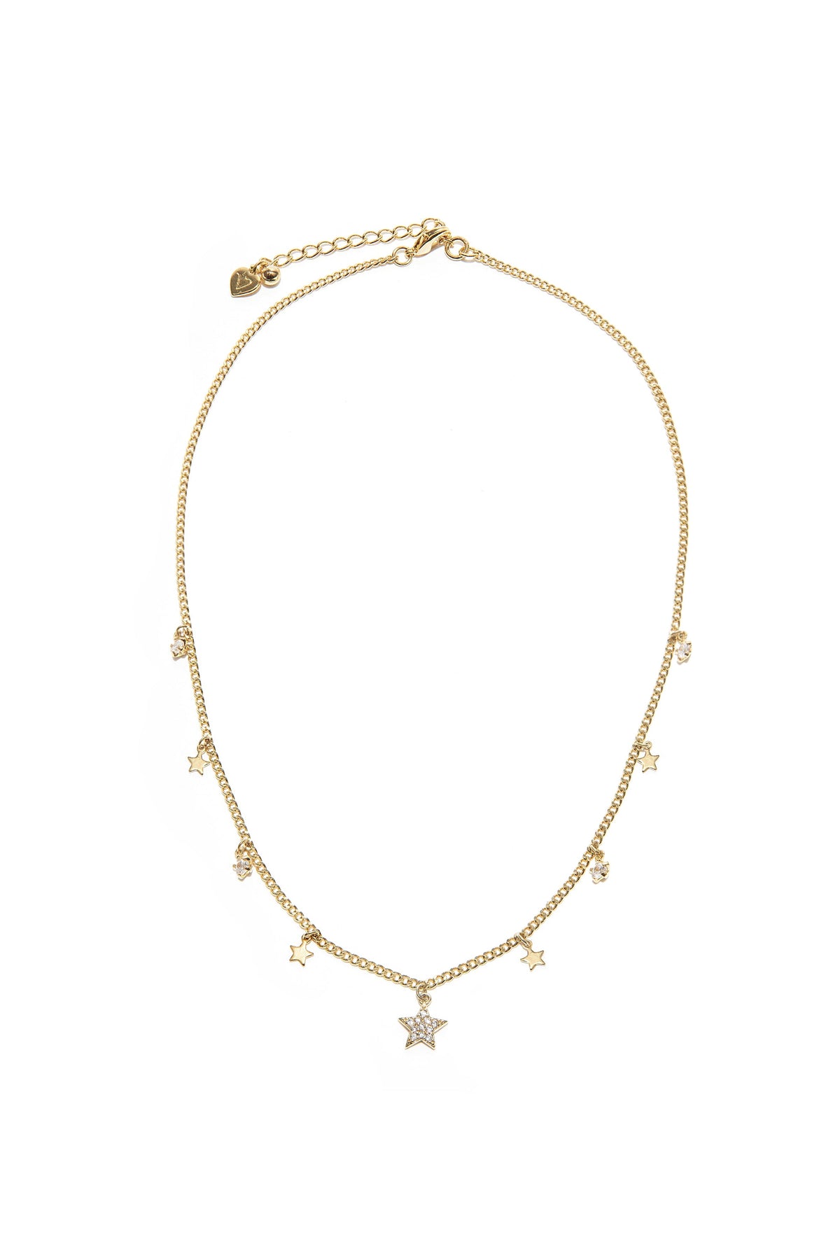 Vestopazzo Choker Multi Star Charms - Choker Necklaces in Kuwait | طوق عنق (تشوكر) بتعليقات نجوم متعددة مرصعة بالزركون