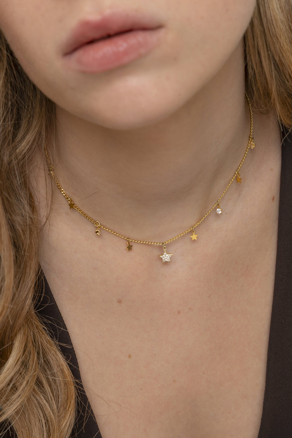 VESTOPAZZO - Choker Multi Star Charms